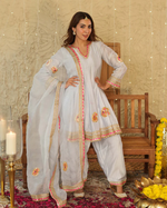 VAANI LIGHT BLUE SOLID CHANDERI SUIT SET