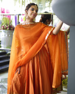 GOLDEN ORANGE GOTAPATTI ANARKALI SET