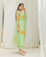 GREEN HANDPAINT ZINNIA SUIT SET