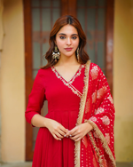 ROYAL RED GEORGETTE ANARKALI