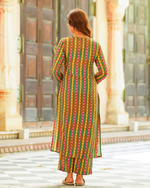 MULTICOLOURED ABSTRACT KURTA SET