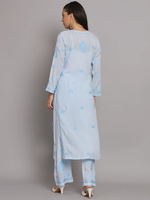 WOMEN HAND EMBROIDERED CHIKANKARI MODAL KURTA SET