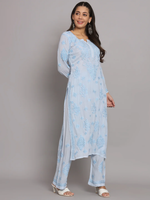 WOMEN HAND EMBROIDERED CHIKANKARI MODAL KURTA SET