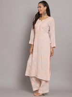 WOMEN HAND EMBROIDERED CHIKANKARI MODAL KURTA SET