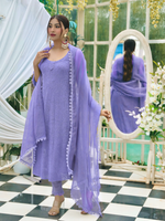 Elderflower Chikankari Sleeveless Kurta Set