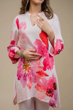 SEHER PINK FLORAL PRINTED SUIT