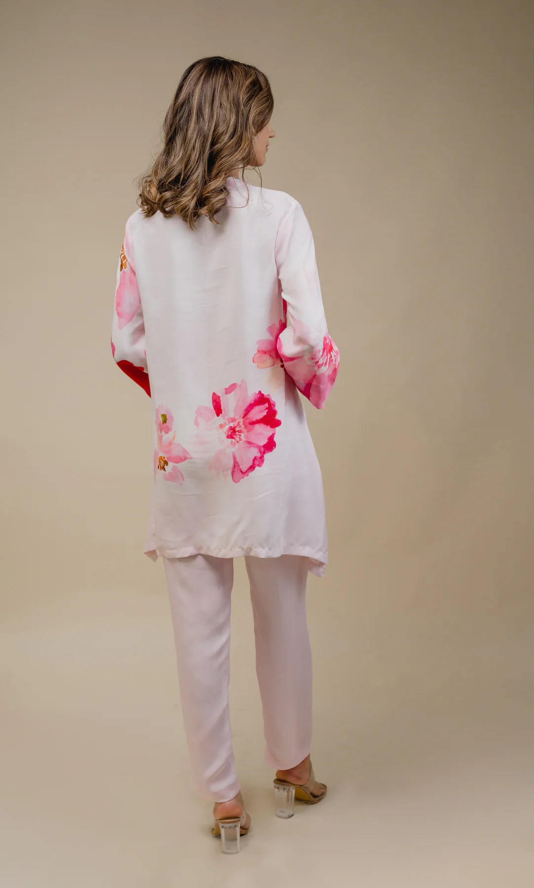 SEHER PINK FLORAL PRINTED SUIT