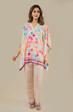 GEOMETRICAL PRINTED KAFTAN SET