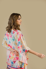 GEOMETRICAL PRINTED KAFTAN SET