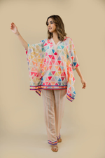 GEOMETRICAL PRINTED KAFTAN SET