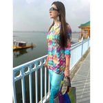 FESTIVE FLAMBOYANCE PURE SILK TESSELLATION TUNIC SET