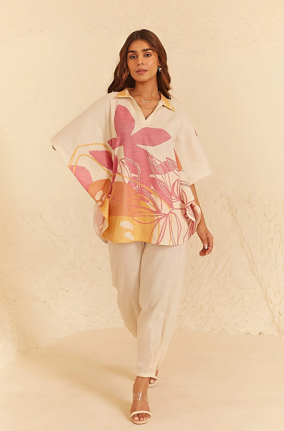 PRINTED KAFTAN CO ORD SET