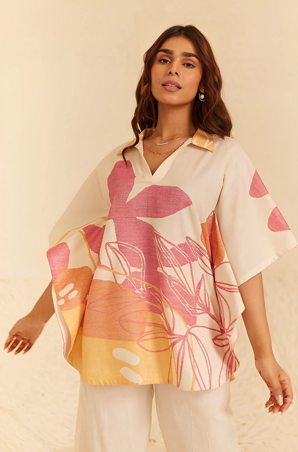 PRINTED KAFTAN CO ORD SET