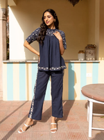 AZURE EMBROIDERY COTTON CO-ORD SET