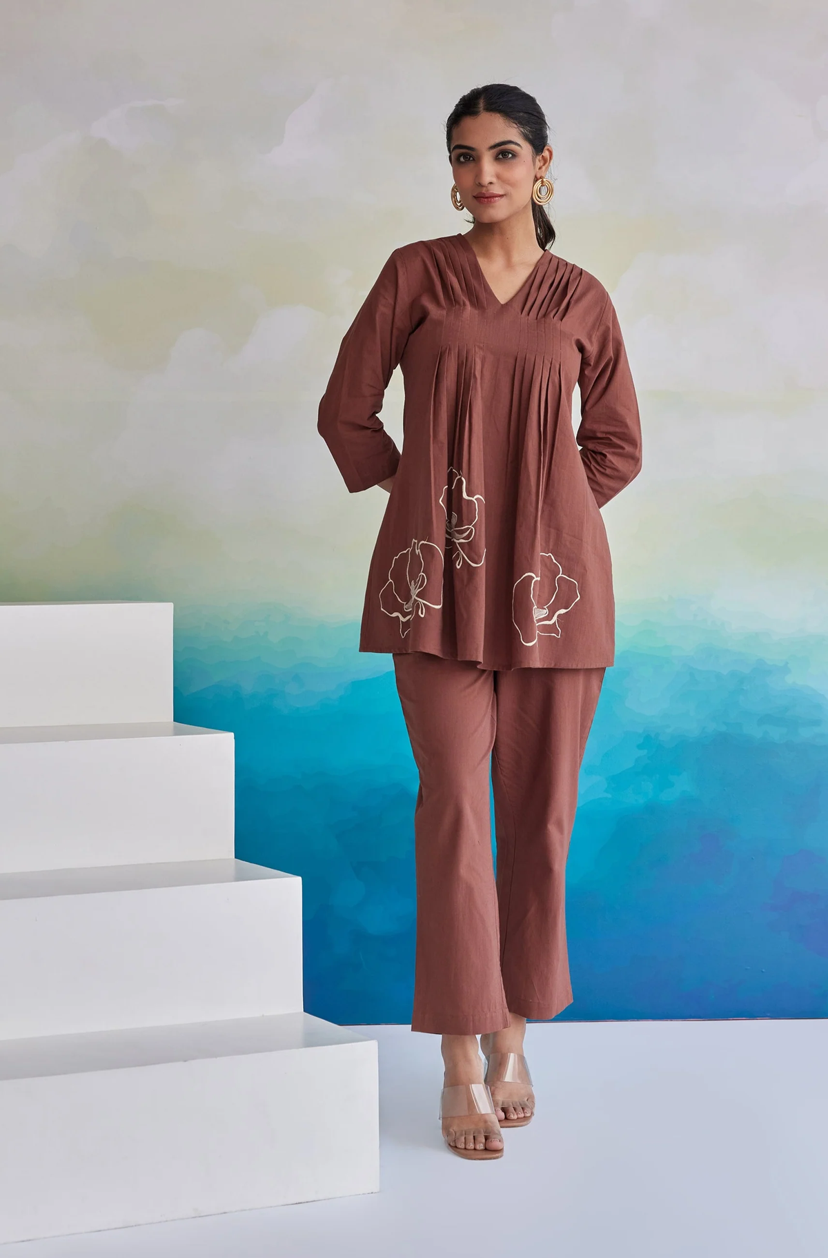 TUSHKI CARAMEL COTTON CO-ORD SET