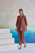 TUSHKI CARAMEL COTTON CO-ORD SET