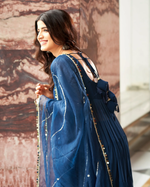 BLUE EMBROIDERED GEORGETTE SUIT SET