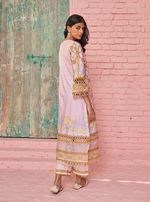 Cotton Printed Poema Pink Kurta pant And Dupatta Set of-3