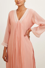 BLUSH PINK CHANDERI KURTA SET