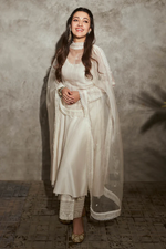 IVORY CHANDERI ANARKALI SET