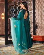 DARK GREEN EMBROIDERED ANOKHA SUIT SET