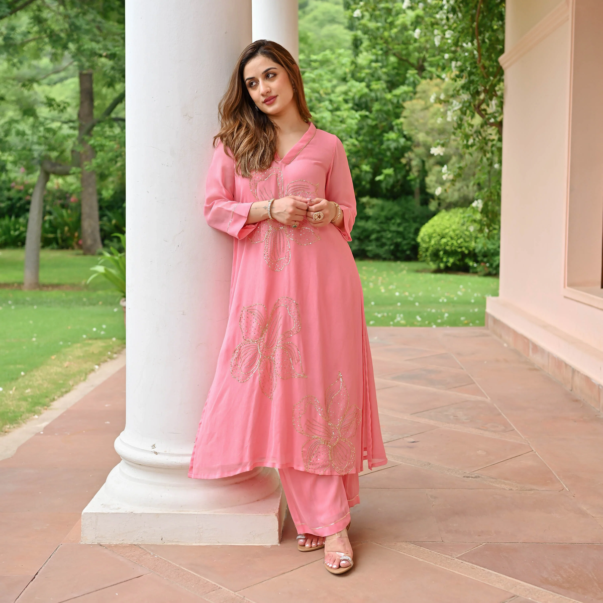 GLOW GEORGETTE KURTA SET