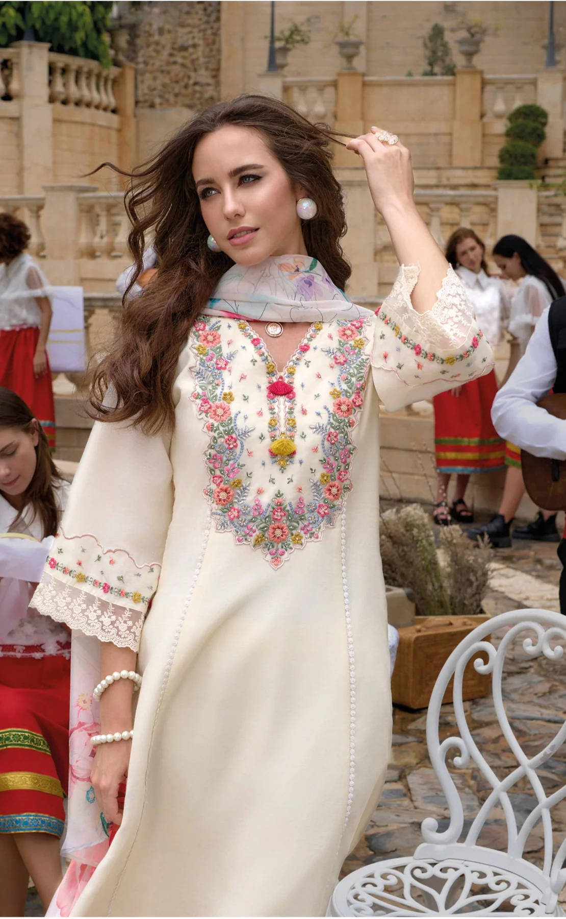 TUBA ANGEL PAKISTANI FULL WORK SUIT SET