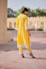 Yellow Cotton Straight Set