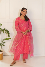 RAYA PINK COTTON SUIT SET